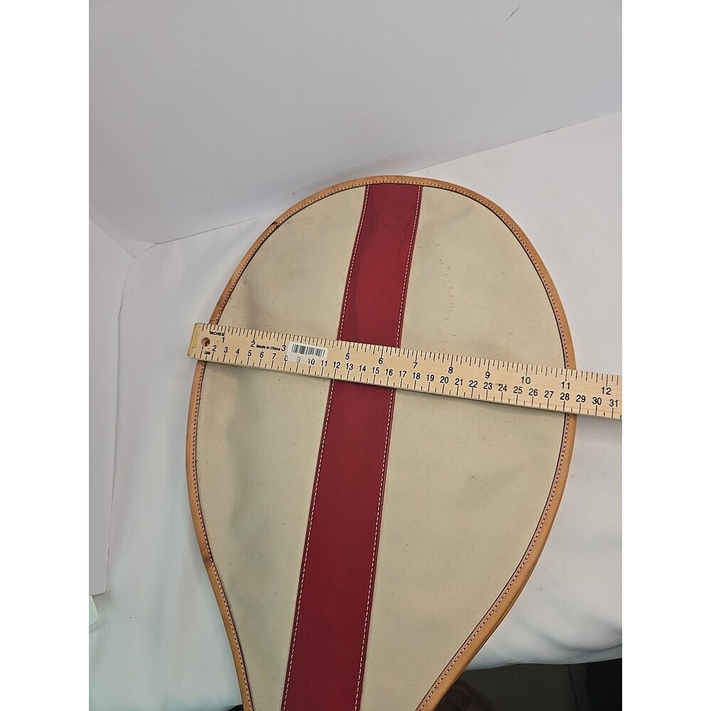 Coach Tennis Racket Case Canvas & Leather Style 7758 - Picture 12 of 15